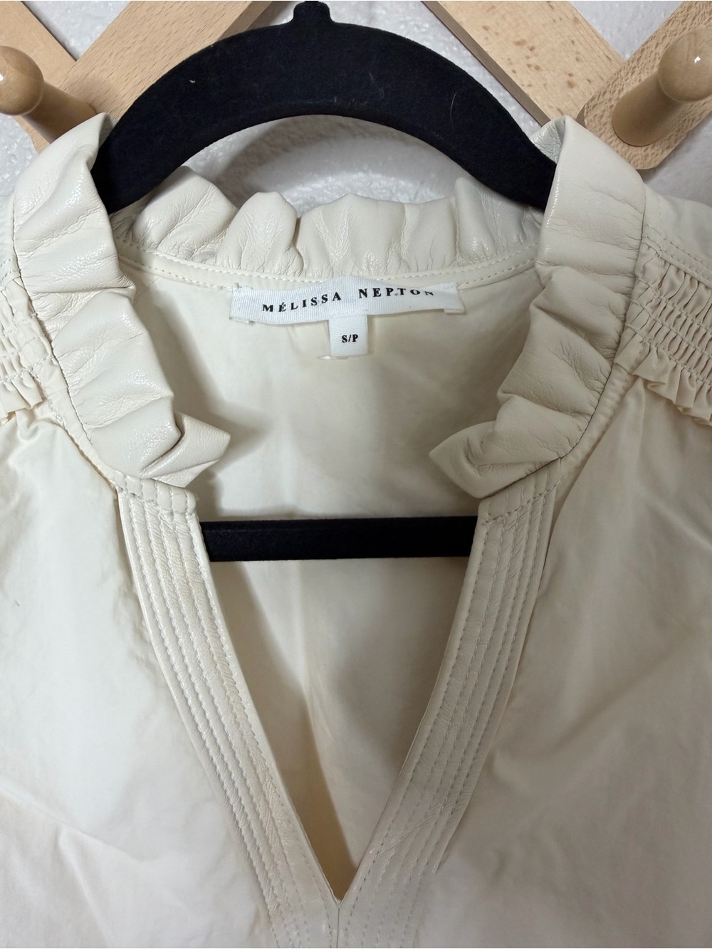 Melissa Nepton Venora Top In Cream Sz. S View 5